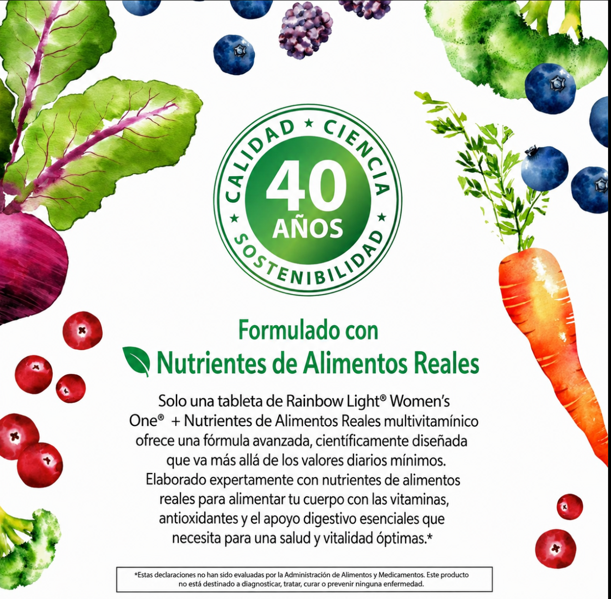 RAIMBOW LIGHT™: Para mujeres 150 Capsulas + 20 Vitaminas