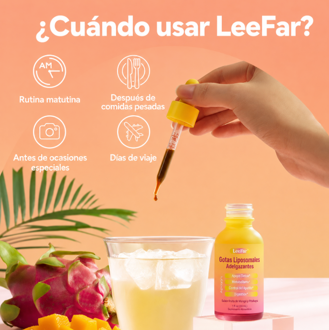 LEEFAR™: Gotas Para Aliviar El Hinchazon
