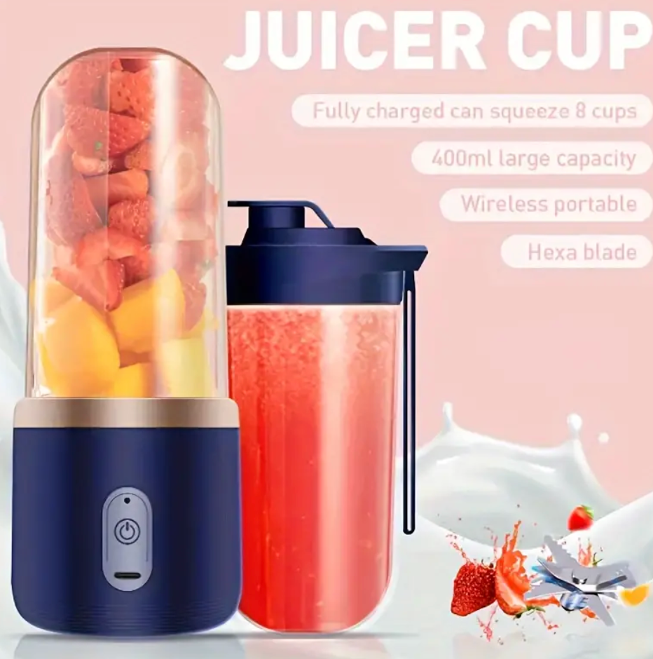 Licuadora Portátil™: Mini Jugo de Frutas de 400m
