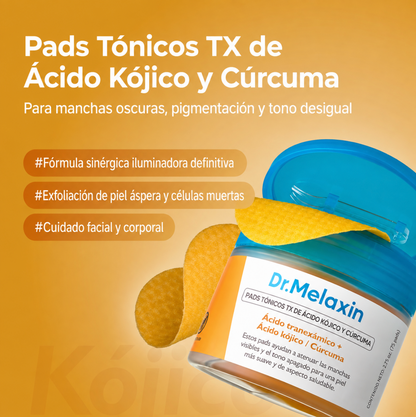 DR.MELAXIN™: Dermo Pads Anti-Manchas · Kójico + Cúrcuma